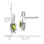 Load image into Gallery viewer, 14K White Gold Peridot Diamond Earrings
