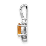 Load image into Gallery viewer, 14K White Gold 0.40-Carat Oval Citrine Diamond Pendant
