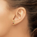 Load image into Gallery viewer, 14K Diamond &amp; Garnet Earrings

