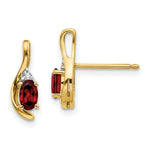 Load image into Gallery viewer, 14K Diamond &amp; Garnet Earrings
