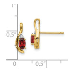 Load image into Gallery viewer, 14K Diamond &amp; Garnet Earrings
