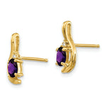 Load image into Gallery viewer, 14K Diamond &amp; Amethyst Earrings
