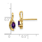 Load image into Gallery viewer, 14K Diamond &amp; Amethyst Earrings
