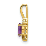 Load image into Gallery viewer, 14K Yellow Gold Diamond &amp; 0.42-Carat Oval Amethyst Pendant

