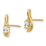 Load image into Gallery viewer, 14K Diamond &amp; White Topaz Earrings
