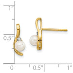 Load image into Gallery viewer, 14K Diamond &amp; Freshwater Cultured Pearl Earrings
