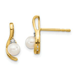 Load image into Gallery viewer, 14K Diamond &amp; Freshwater Cultured Pearl Earrings
