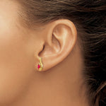 Load image into Gallery viewer, 14K Diamond &amp; Ruby Earrings
