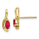 Load image into Gallery viewer, 14K Diamond &amp; Ruby Earrings
