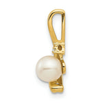 Load image into Gallery viewer, 14k Yellow Gold Diamond &amp; Freshwater Cultured Pearl Pendant
