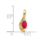 Load image into Gallery viewer, 14K Yellow Gold Diamond &amp; 0.45-Carat Oval Ruby Pendant
