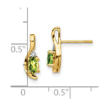 Load image into Gallery viewer, 14K Diamond &amp; Peridot Earrings
