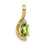 Load image into Gallery viewer, 14K Yellow Gold Diamond &amp; 0.47-Carat Oval Peridot Pendant
