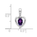 Load image into Gallery viewer, 14K White Gold 0.46-Carat Oval Amethyst Diamond Pendant
