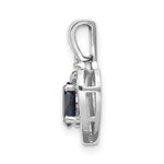 Load image into Gallery viewer, 14K White Gold 0.64-Carat Oval Sapphire Diamond Pendant
