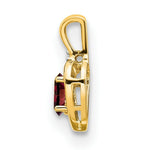 Load image into Gallery viewer, 14K Yellow Gold Diamond &amp; 0.56-Carat Oval Garnet Pendant
