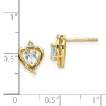 Load image into Gallery viewer, 14K Yellow Gold Diamond &amp; Aquamarine Earrings 0.01-Carat Diamond Accent, 0.42-Carat Gemweight

