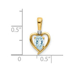 Load image into Gallery viewer, 14K Yellow Gold Diamond &amp; 0.38-Carat Oval Aquamarine Pendant
