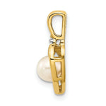 Load image into Gallery viewer, 14k Yellow Gold Diamond &amp; Freshwater Cultured Pearl Pendant
