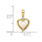 Load image into Gallery viewer, 14k Yellow Gold Diamond &amp; Freshwater Cultured Pearl Pendant
