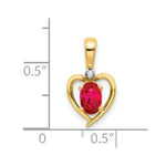 Load image into Gallery viewer, 14K Yellow Gold Diamond &amp; 0.56-Carat Oval Ruby Pendant
