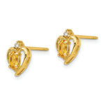 Load image into Gallery viewer, 14K Yellow Gold Diamond &amp; Citrine Earrings
