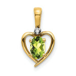 Load image into Gallery viewer, 14K Yellow Gold Diamond &amp; 0.46-Carat Oval Peridot Pendant
