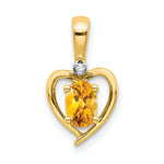 Load image into Gallery viewer, 14K Yellow Gold Diamond &amp; 0.38-Carat Oval Citrine Pendant
