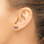 Load image into Gallery viewer, 14k Yellow Gold Polished Amethyst Bow Post Earrings
