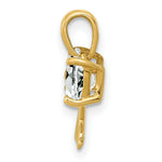 Load image into Gallery viewer, 14k Yellow Gold Polished White Topaz Bow Pendant
