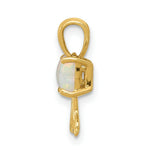Load image into Gallery viewer, 14k Yellow Gold Polished Created Opal Bow Pendant
