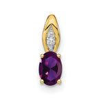 Load image into Gallery viewer, 14K Yellow Gold Amethyst Diamond Pendant
