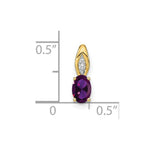 Load image into Gallery viewer, 14K Yellow Gold Amethyst Diamond Pendant
