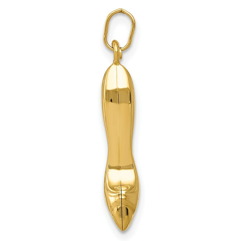 14K Yellow Gold High Heel Shoe Charm