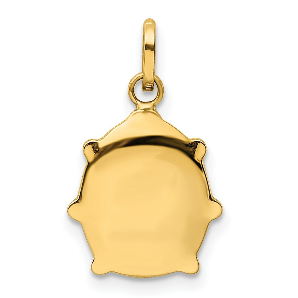14K Yellow Gold Enameled Ladybug Charm