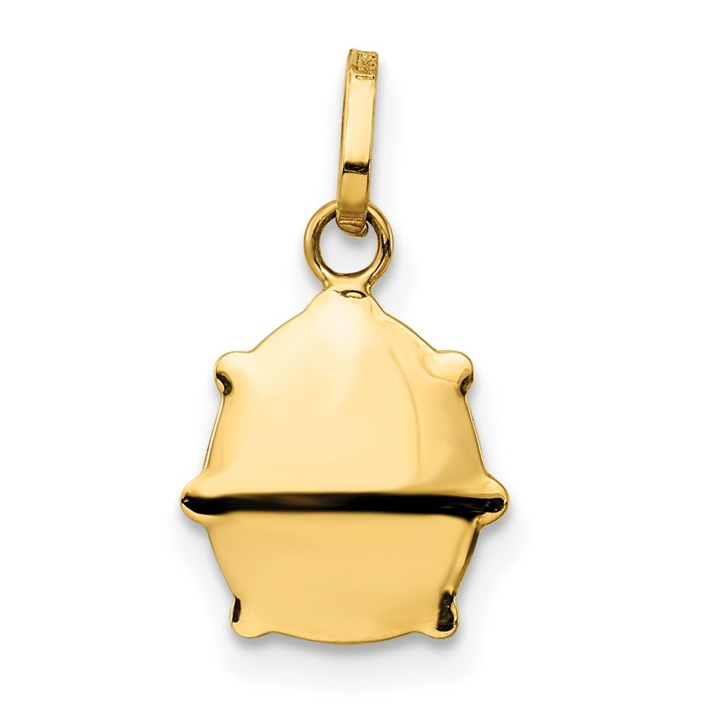 14K Yellow Gold Red Enameled Ladybug Charm