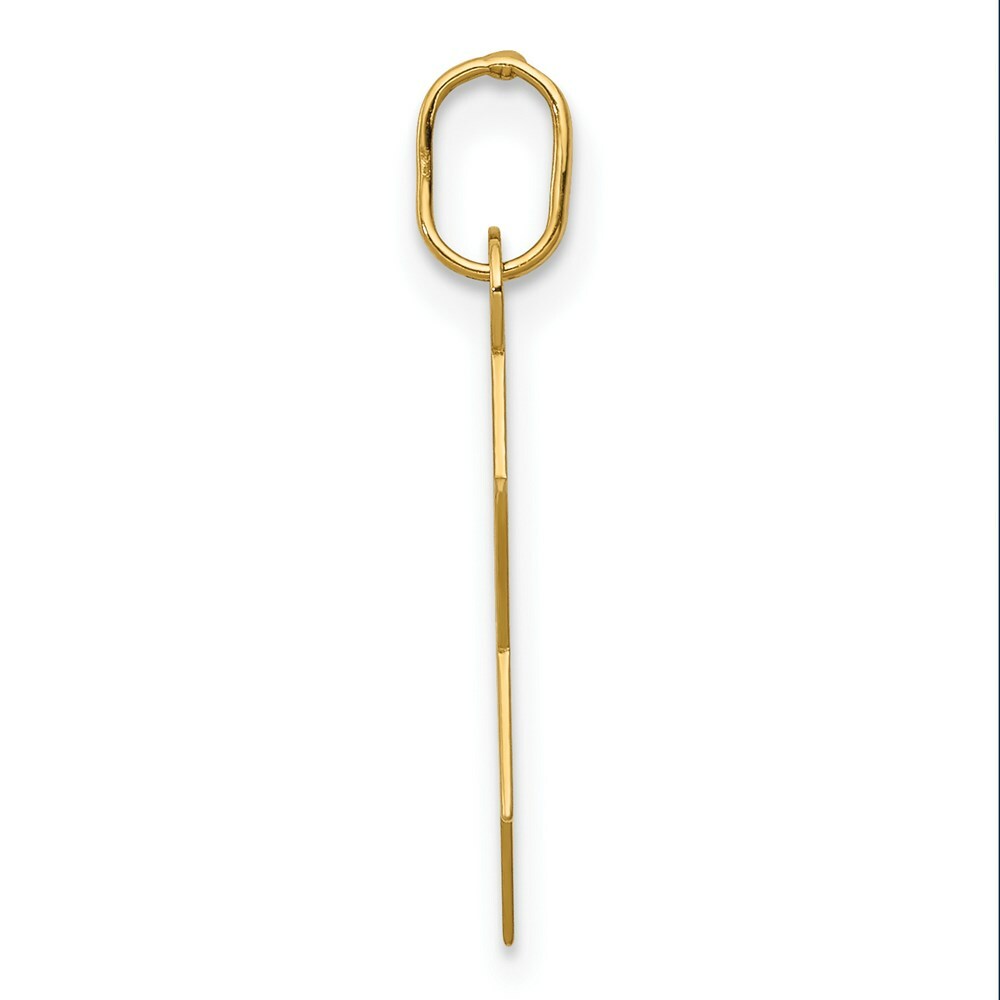 14K Yellow Gold Star of David Pendant 21mm length