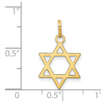 Load image into Gallery viewer, 14K Yellow Gold Star of David Pendant 21mm length
