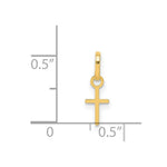 Load image into Gallery viewer, 14K Yellow Gold Tiny Cross Charm
