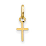 Load image into Gallery viewer, 14K Yellow Gold Tiny Cross Charm
