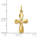 Load image into Gallery viewer, 14K Yellow Gold Polished Cross Charm 26mm length
