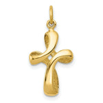 Load image into Gallery viewer, 14K Yellow Gold Polished Cross Charm 26mm length

