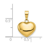 Load image into Gallery viewer, 14K Yellow Gold Puffed Heart Charm 16mm length
