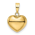 Load image into Gallery viewer, 14K Yellow Gold Puffed Heart Charm 16mm length
