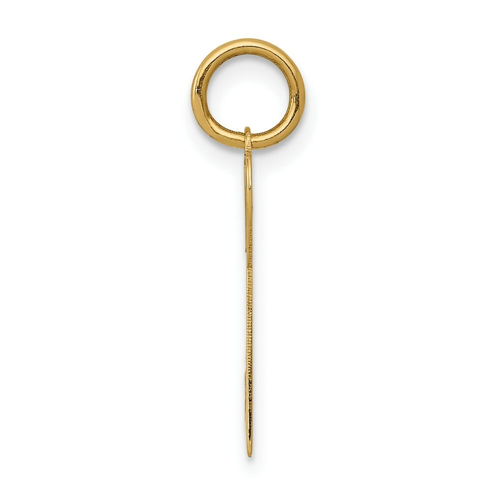 14K Yellow Gold Heart-Shaped Key Charm