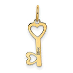 Load image into Gallery viewer, 14K Yellow Gold Heart-Shaped Key Charm
