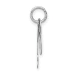 Load image into Gallery viewer, 14K White Gold Polished Lock &amp; Key Charm
