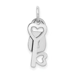 Load image into Gallery viewer, 14K White Gold Polished Lock &amp; Key Charm
