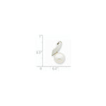 Load image into Gallery viewer, 14K White Gold Satin (8-9mm) Button Freshwater Cultured Pearl Pendant
