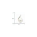 Load image into Gallery viewer, 14K White Gold Diamond and (9-10mm) Button Freshwater Cultured Pearl Pendant

